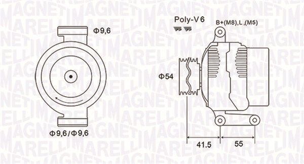 MAGNETI MARELLI Генератор 063731856010